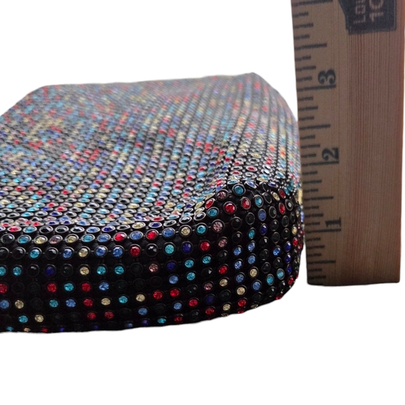 Pink Haley Multicolor Crystal Crossbody Shoulder Bag Sparkly Rhinestone Purse - Picture 8 of 9